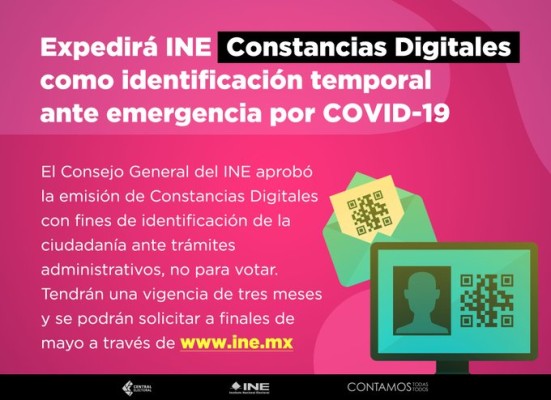 INE lanza constancia digital de identificación ¿Cómo tramitarla?