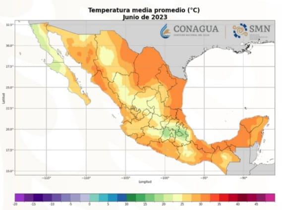 $!Junio 2023 fue el mes más caluroso dentro de todo el registro de Conagua