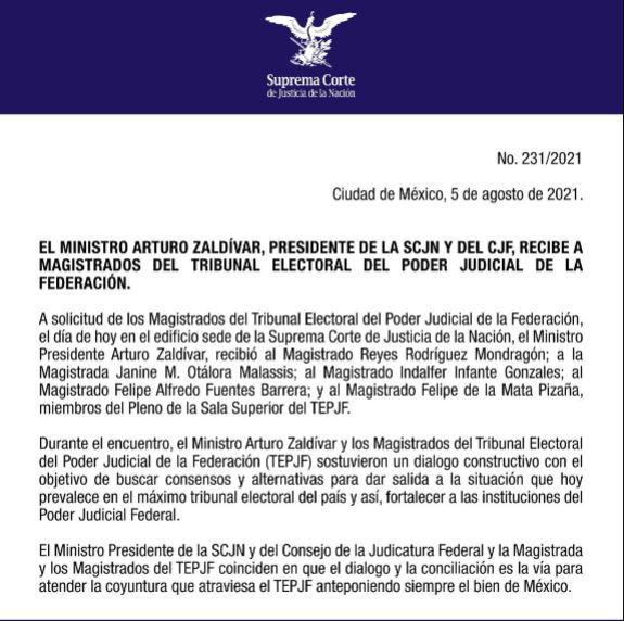 $!Arturo Zaldívar no tiene facultad legal para intervenir en el conflicto del TEPJF, asegura AMLO