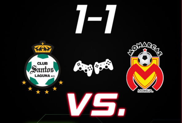 Con empate a un gol terminó el duelo entre Santos Laguna y Monarcas Morelia.