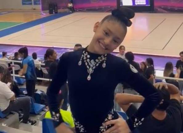 La pequeña gimnasta Alessa Nicole se prepara para darlo todo en el campeonato Panamericano 2024.