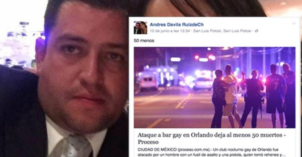 Funcionario de SLP es destituido tras comentario insensible sobre masacre  en bar gay de Orlando