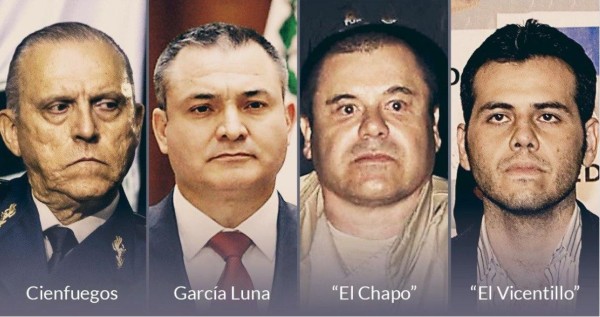 Mexicanos prisioneros en EU; Cienfuegos, García Luna y 'El Rey' Zambada, algunos de ellos