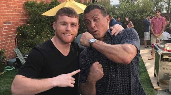 ‘Canelo’ Álvarez y Sylvester Stallone intercambian golpes