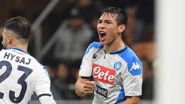 Chucky Lozano marca en empate del Napoli ante el Milán