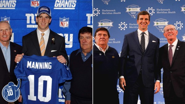 El ayer y hoy de Eli Manning con los Giants. (Foto: Twitter @Giants)