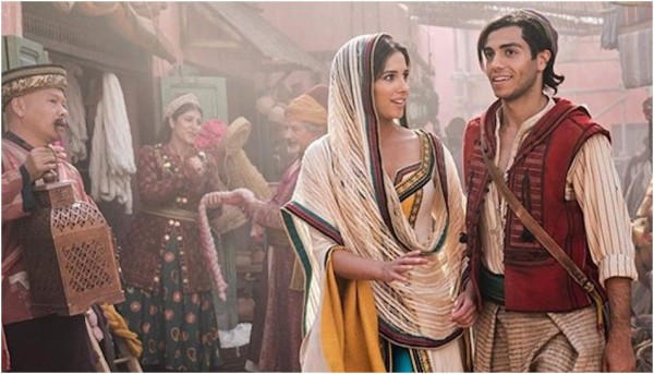 Disney revela la primera foto del encuentro entre Jasmine y Aladdin en el live action del clásico