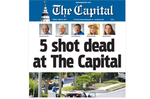 Capital Gazette imprime portada en homenaje a periodistas muertos en tiroteo