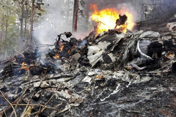 Zona donde cayó la avioneta.