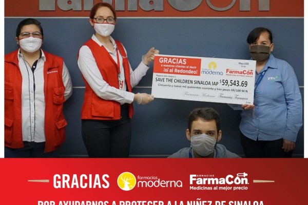 Save the Children Sinaloa recibe donativo para atender a niñez en la pandemia