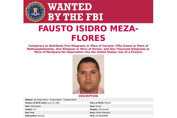 El FBI ofrece Dls. 5 millones por información de 'El Chapo' Isidro, presunto líder de 'Los Mazatlecos'