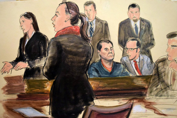 'El Chapo' comparece ante Juez de Nueva York; lo acompaña su esposa, Emma Coronel