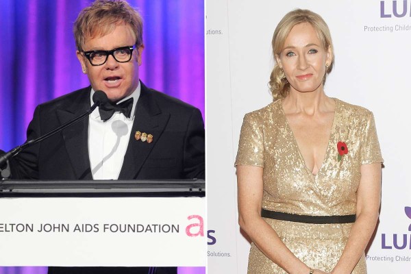 Elton John y J.K. Rowling apoyan causas como la lucha contra el Sida y los derechos de los niños.