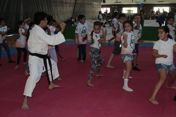 Los participantes aprendieron karate.