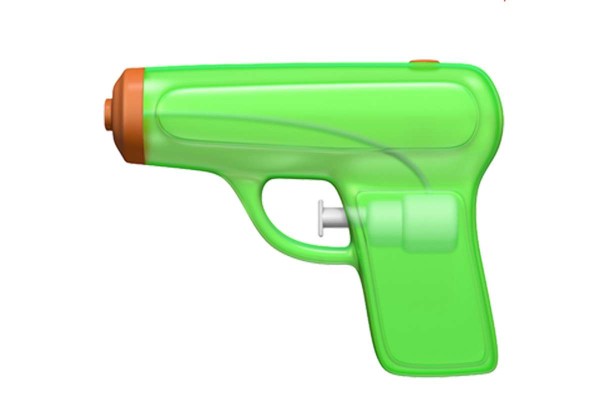 El nuevo emoji de Apple sustituye la imagen de un arma real por una pistola de agua.
