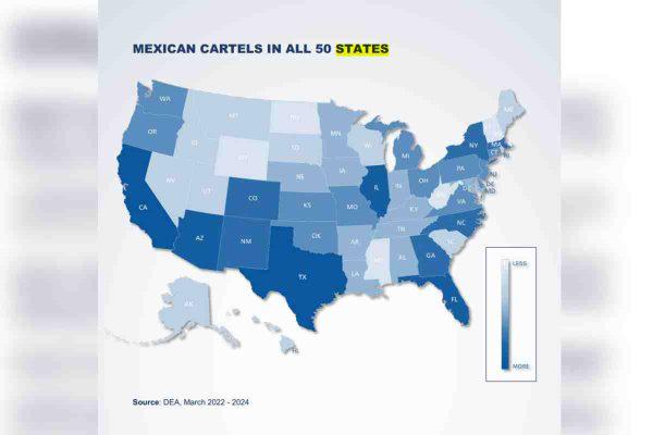 $!La DEA reveló que los cárteles de Sinaloa y Jalisco dominan el tráfico de drogas.