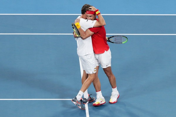 Rafael Nadal y Pablo Carreño dan el punto definitivo a España. (Foto: Twitter @ATPTour_Es)