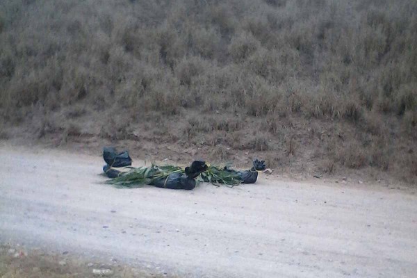 Los dos cuerpos fueron hallados sobre un camino de terracería.