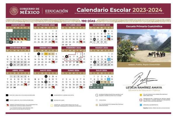 $!Anuncia SEP el calendario del ciclo escolar 2023- 2024