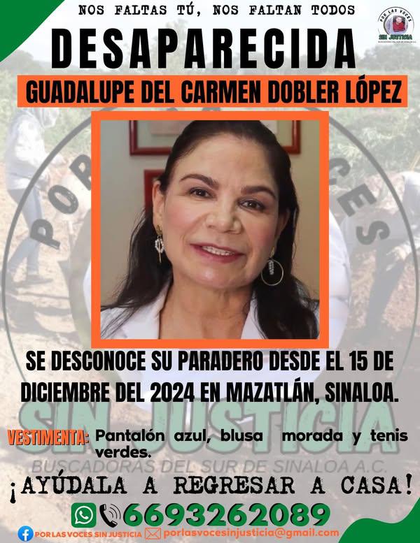 $!Buscan a doctora de Mazatlán reportada como desaparecida desde el domingo