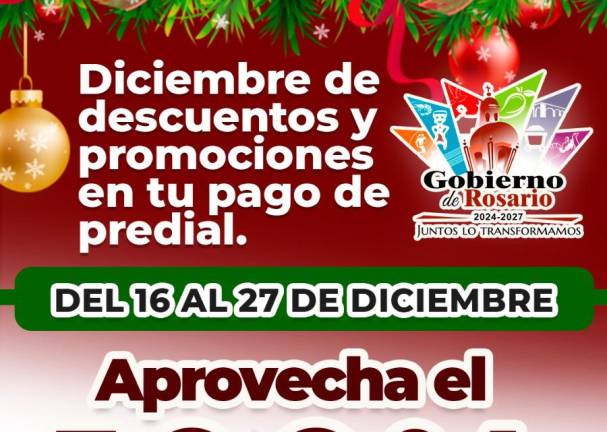 Las promociones estarán vigentes del 16 al 27 de diciembre.