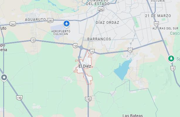 Reportan balacera en El Diez, al sur de Culiacán