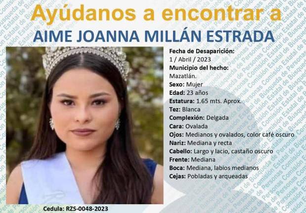 Buscan a la joven Aimé Joanna, desaparecida en Mazatlán