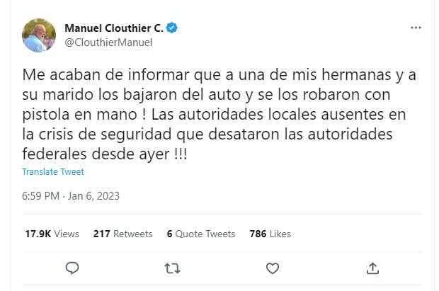 Manuel Clouthier en sus redes sociales alertó sobre esto.