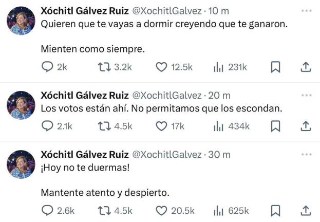 Xóchitl llama, en redes, a defender el voto; ‘mienten como siempre’, dice