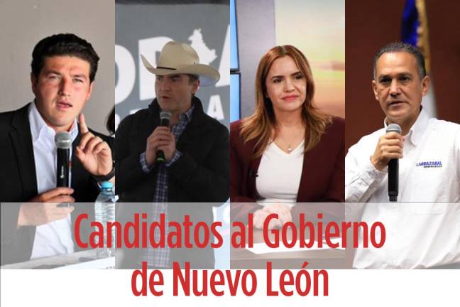 Los candidatos al Gobierno de Nuevo León con mayor preferencia en las encuestas.