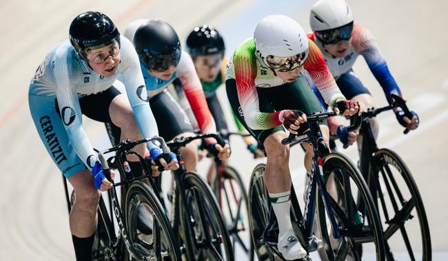 $!Luz Daniela Gaxiola suma puntos en la penúltima ronda de la Liga de Campeones de Pista