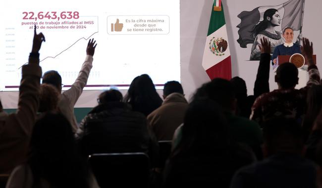 $!Empleo en México alcanza la cifra récord de 22.6 millones de puestos: Sheinbaum