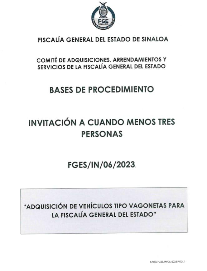 $!Prepara Fiscalía de Sinaloa compra de 48 vehículos nuevos