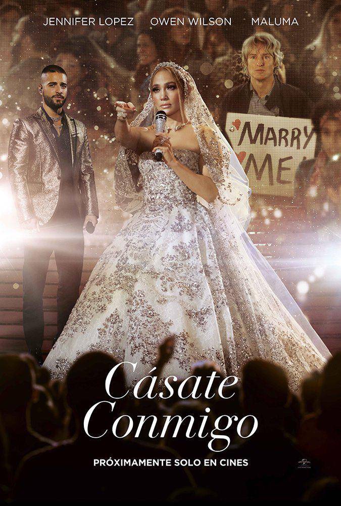 $!Revelan póster oficial de ‘Cásate conmigo’, cinta protagonizada por Jlo, Maluma y Owen Wilson