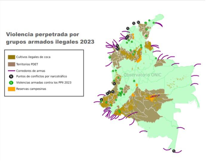 $!Focos de violencia contra los pueblos indígena cercanos a corredor de tráfico ilegal de armas y de narcotráfico.