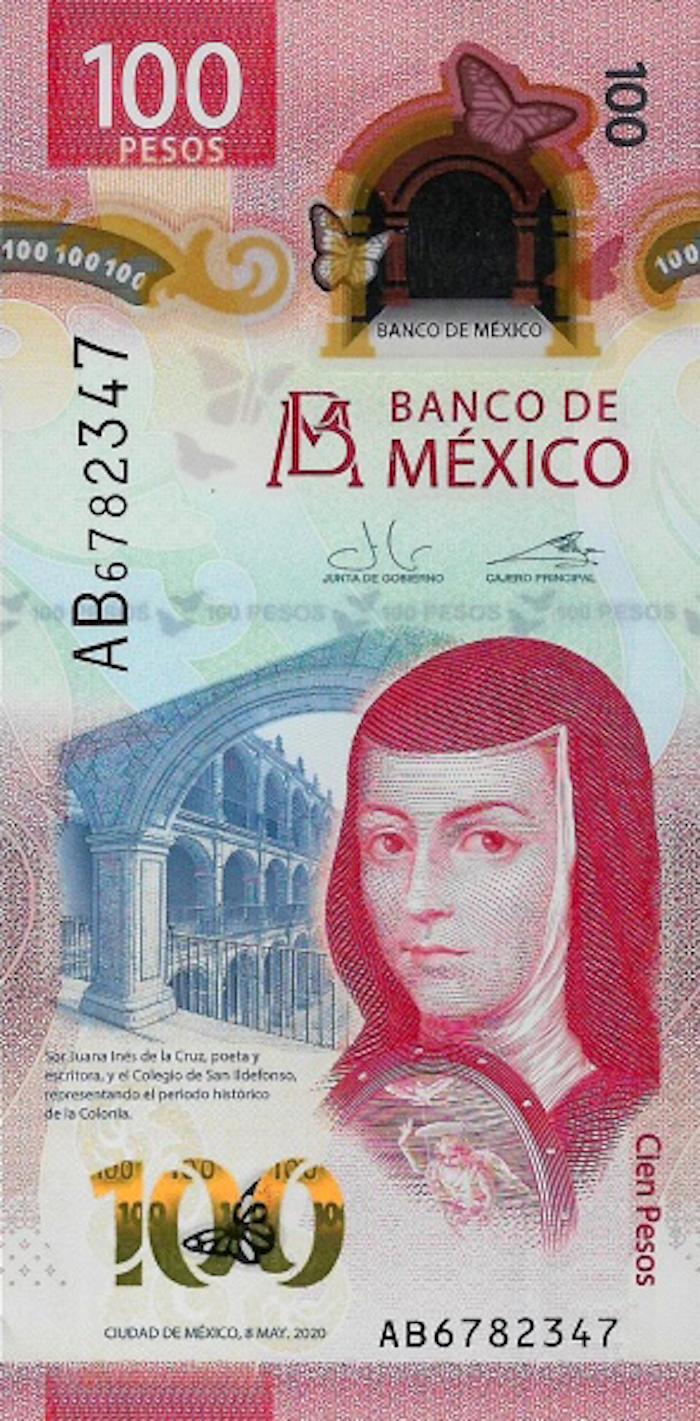 $!La poeta y escritora mexicana Sor Juana Inés de la Cruz se ve en el billete.