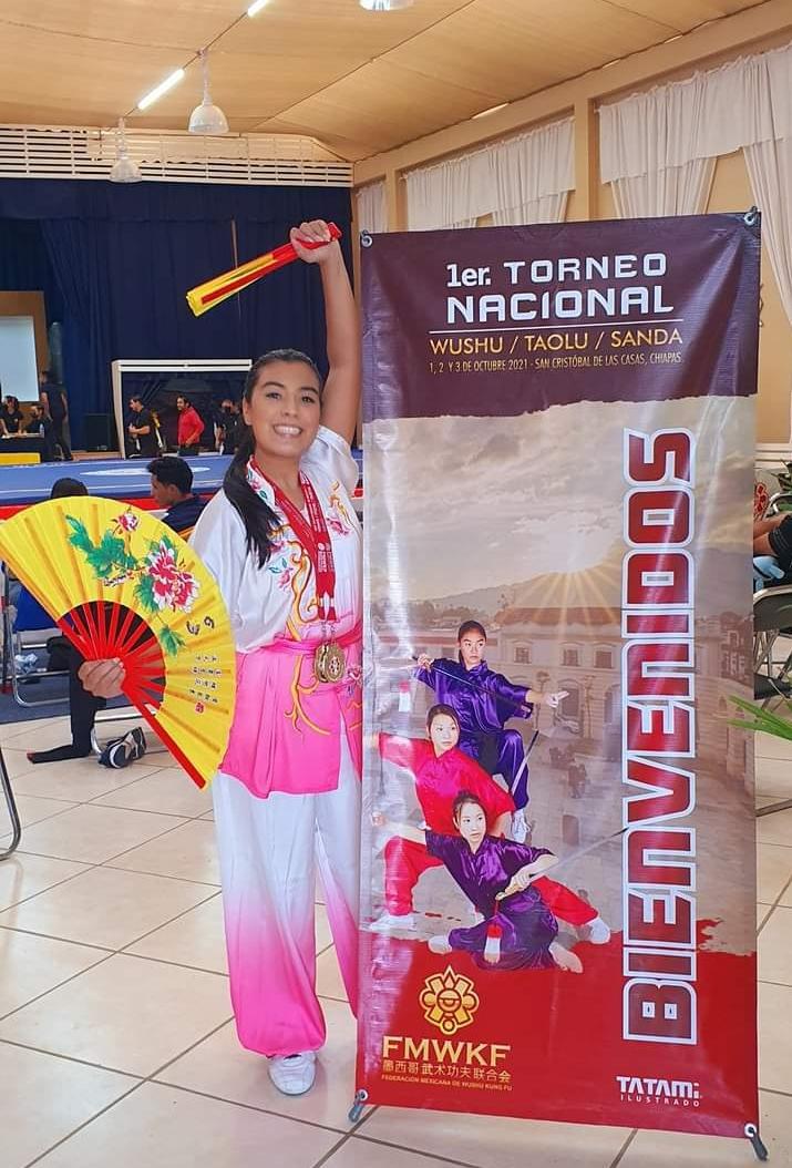 $!Sinaloense Karla García se cubre de oro en torneo internacional Phoenix Wushu Nationals