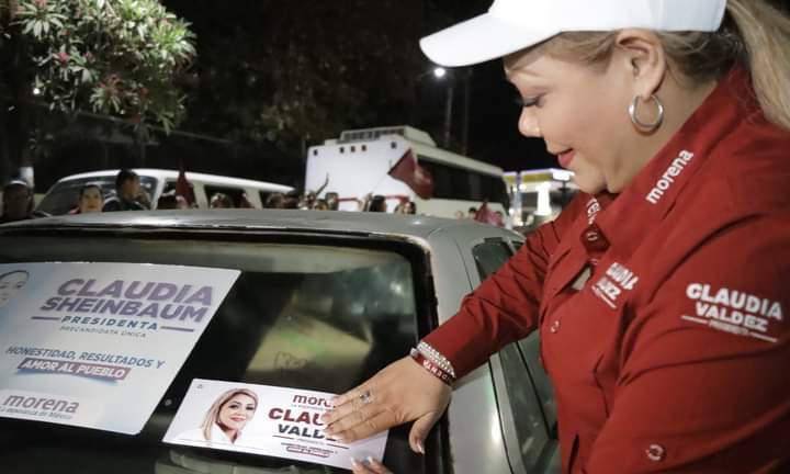 Claudia Valdez fue denuncia por supuestamente colocar propaganda en el “centro histórico” de Rosario.