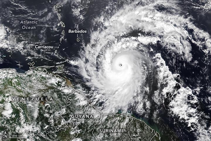 $!Así se ve el huracán Beryl desde el espacio