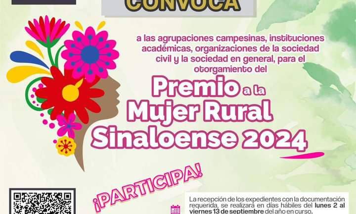 Convoca Congreso a participar por el ‘Premio a la Mujer Rural Sinaloense’