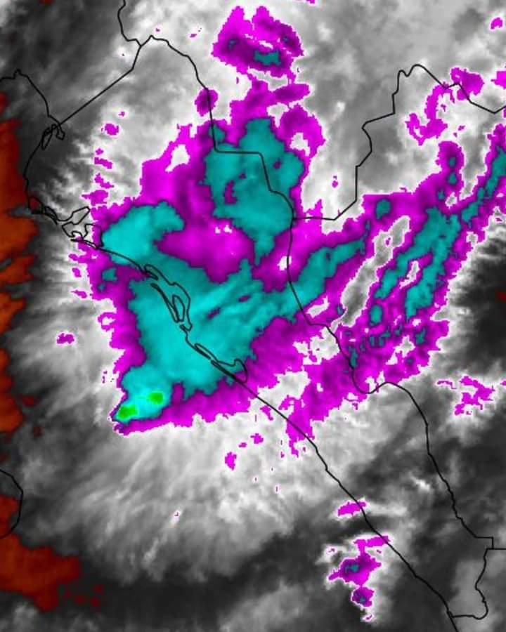 $!Tormenta tropical Ileana toca tierra en Sinaloa; va de Guasave hasta Altata