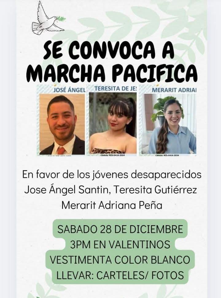 $!Convocan en Mazatlán a marcha por jóvenes desaparecidos