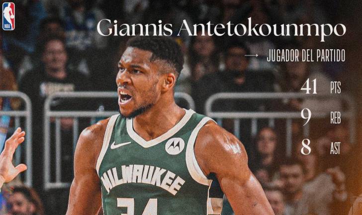 Giannis Antetokounmpo estuvo en plan brillante.