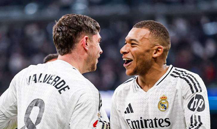 Fede Valverde y Kylian Mbappé fueron dos de los anotadores del Real Madrid.