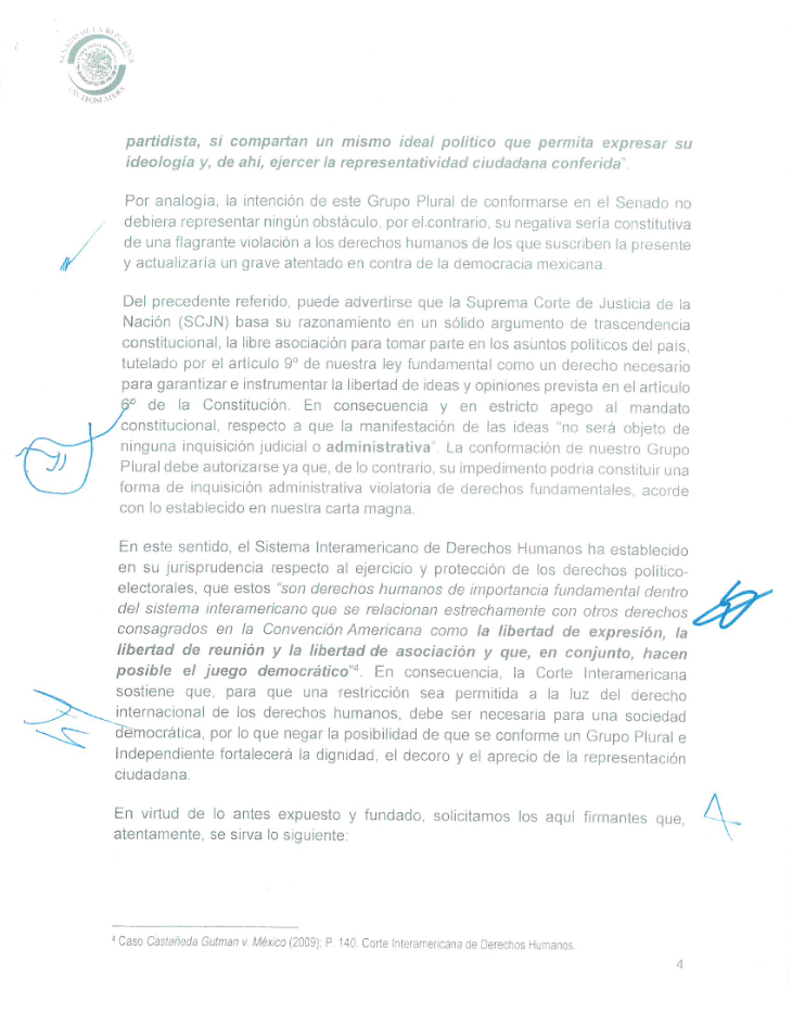 $!Germán Martínez, Álvarez Icaza, Madero y dos más arman grupo parlamentario propio