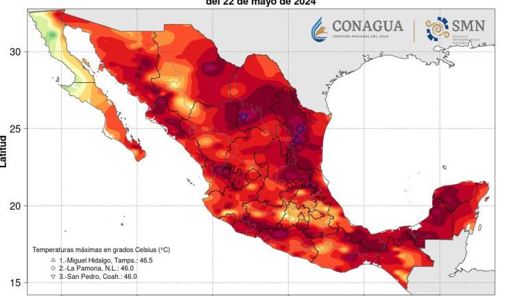 Sinaloa presentará temperaturas arriba de los 45 grados.