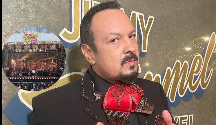 Pepe Aguilar participa en el show de Jimmy Kimmel.