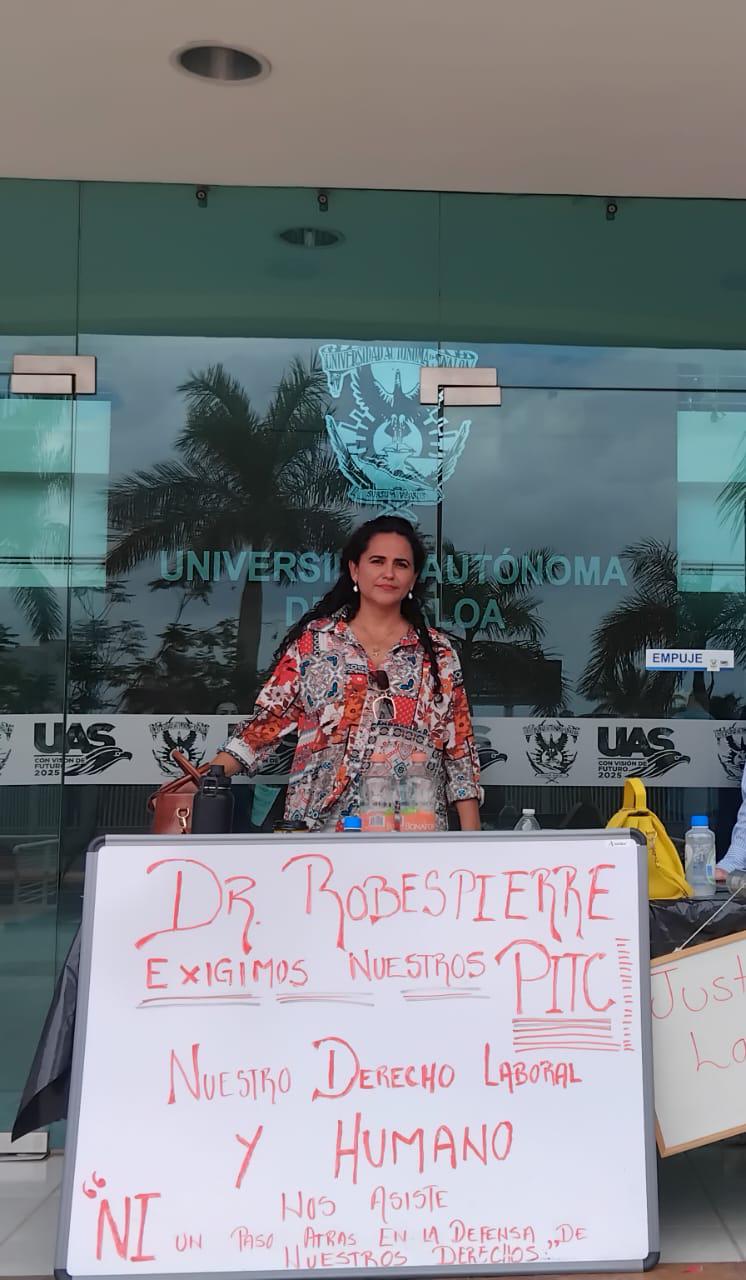 $!Docentes de Facultad mantienen plantón desde hace 27 horas en Rectoría de la UAS