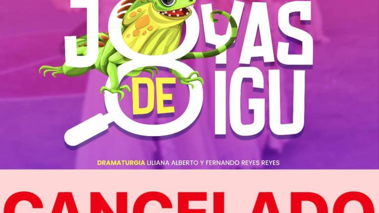 La obra “Las 8 joyas de Igu”, que se presentaría hoy domingo 2 de octubre en la Plazuela Machado fue cancelada.