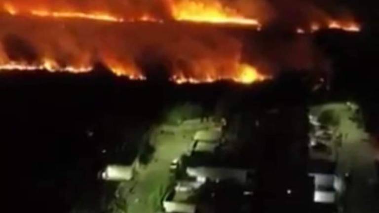 El incendio está limitado a una zona de maleza.